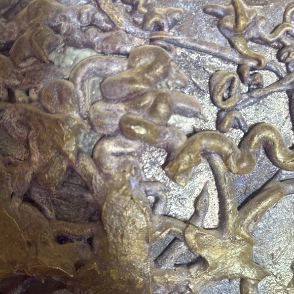 Abstract Purple textured Art Piece by Boyd wood framed on board - Picture 9 of 12